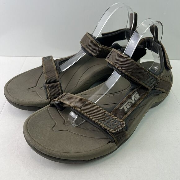 Teva Men’s Tanza Outdoor Water Hiking Sandals In Brown Size 11 - Picture 1 of 7